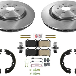 Brake Rotors Semi Metallic Brake Pads Parking Shoe for Camaro 2010-2015 V8 6.2L