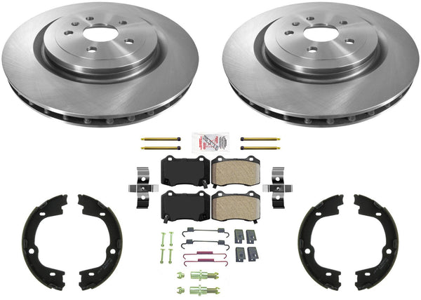 Brake Rotors Semi Metallic Brake Pads Parking Shoe for Camaro 2010-2015 V8 6.2L