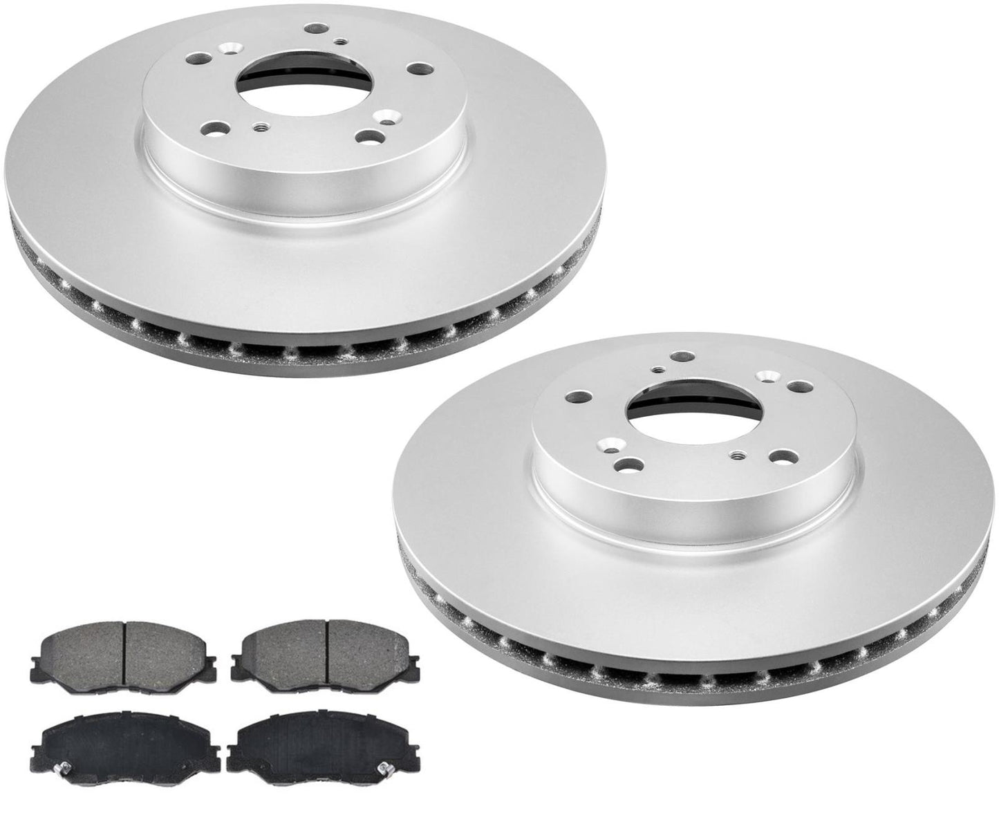 Pastillas delanteras de cerámica y rotores de freno de disco recubiertos para Honda Civic LX 2.0L 2022-2023