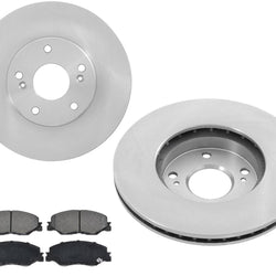 Pastillas delanteras de cerámica y rotores de freno de disco estilo OE para Honda Civic LX 2.0 22-2023