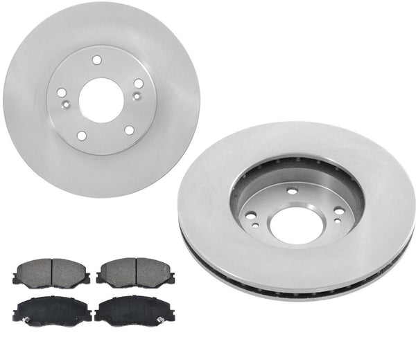 Pastillas delanteras de cerámica y rotores de freno de disco estilo OE para Honda Civic LX 2.0 22-2023