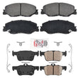 Front and Rear Ceramic Brake Pads For Honda Civic 1.5L 2.0L 2022 2023 2024