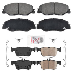 Front and Rear Ceramic Brake Pads For Honda Civic 1.5L 2.0L 2022 2023 2024