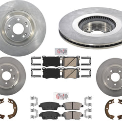 AmeriPro Disc Brake Rotors Brake Pads Hardware For KIA K900 3.8L V6 2015-2017