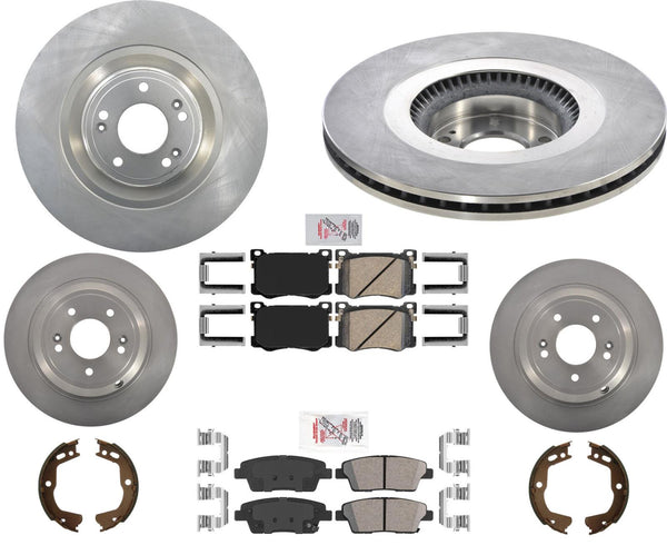 AmeriPro Disc Brake Rotors Brake Pads Hardware For KIA K900 3.8L V6 2015-2017