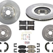 AmeriPro Disc Brake Rotors Cer Brake Pads Hardware For Hyundai Equus 5.0L 12-13