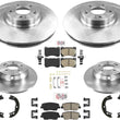 Hardware de pastillas de freno de rotores de freno delantero y trasero para Hyundai Genesis 4.6L 2009