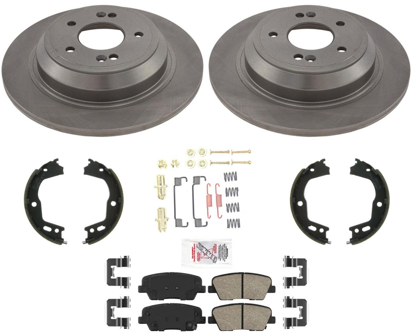 Rotores de freno de disco trasero, pastillas de freno, zapatas de estacionamiento para Hyundai Equus 11-13