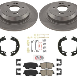 Rear Disc Brake Rotors Brake Pad Hardware Parking Shoes for Hyundai Equus 11-13