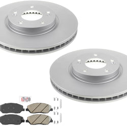 Frt GEO Performance Brake Rotors Brake Pads hardware For Hyundai Santa Fe 07-09