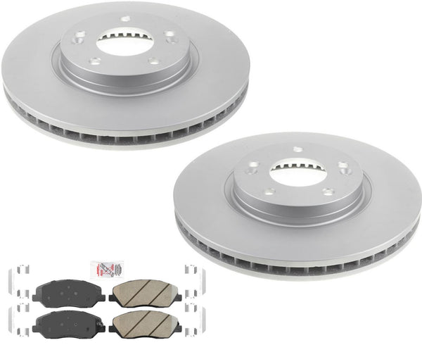 Frt GEO Performance Brake Rotors Brake Pads hardware For Hyundai Santa Fe 07-09
