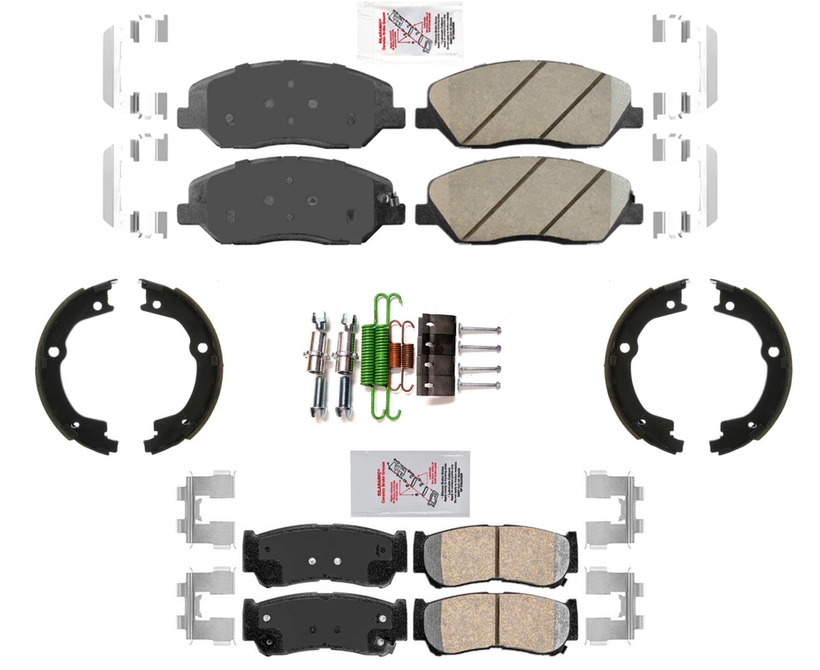 Ameri Pastillas de freno de disco de cerámica Hardware de zapatos de estacionamiento para Hyundai Santa Fe 07-09