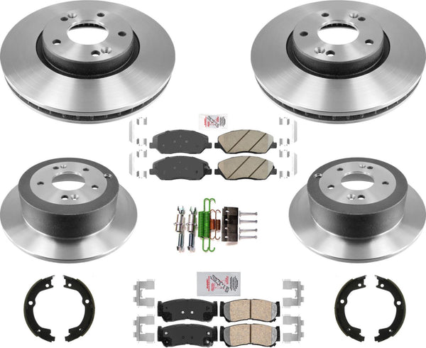Carbon Performance Brake Rotors Brake Pads Parking For Hyundai Santa Fe 2007-09