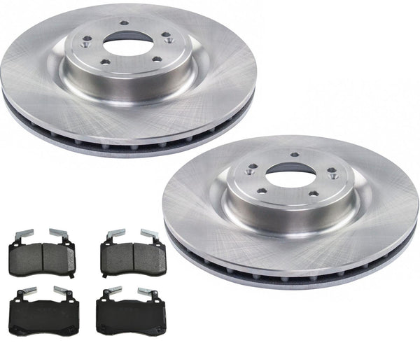 Front 350MM Brake Rotors & Ceramic Brake Pad For G70 19-2022 W/ Brembo Braking