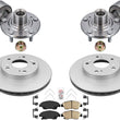 Front Wheel Hub Bearing with Disc Brake Rotors Ceramic Pads For Acura RSX 02-06