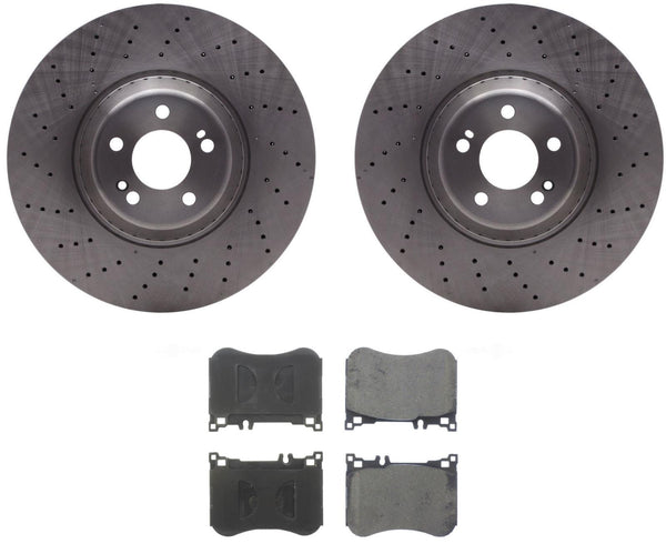 Front Disc Brake Rotors Ceramic Disc Brake Pads For Mercedes Benz S450 2018-2020