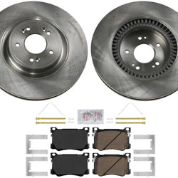 Front Disc Brake Rotors Ceramic Disc Brake Pads For Genesis G80 3.8L 2018-2020