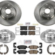 Ft & Rr Disc Brake Rotors Ceramic Disc Brake Pads for Genesis G80 3.8L 18-2020