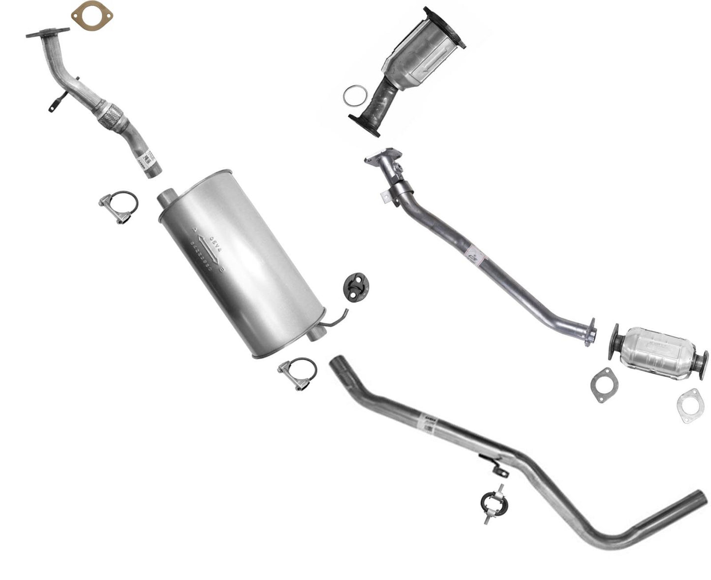 Exhaust Muffler Tail Pipe for Nissan Frontier RWD 2.4 01-04 Extended Cab 116.1"