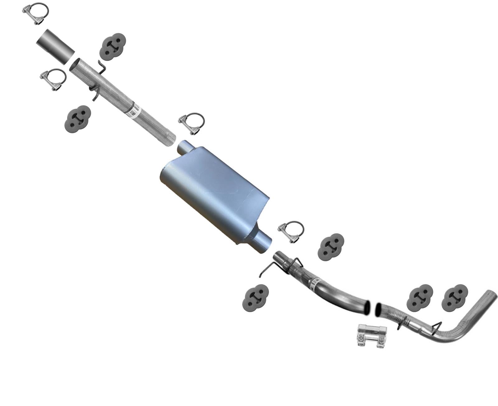 Para Ram Pick Up 1500 98-01 Silenciador Taylor Performance 119 139 pulgadas Distancia entre ejes
