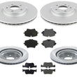 Frt & Rr Disc Brake Rotors OE Metallic Pads For BMW X1 2016-2021 34116865713