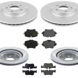 Frt & Rr Disc Brake Rotors OE Metallic Pads For BMW X1 2016-2021 34116865713