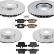 GEO Coated Front Disc Brake Rotors Disc Brake Pads for 19-21 Volvo S60 V60 XC90