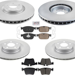 GEO Coated Front Disc Brake Rotors Disc Brake Pads for 19-21 Volvo S60 V60 XC90