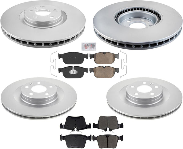 GEO Coated Front Disc Brake Rotors Disc Brake Pads for 19-21 Volvo S60 V60 XC90