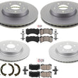 GEO Coated Frot & Rear Brake Rotors Disc Brake Pads For Camaro 3.6L LS LT 16-20