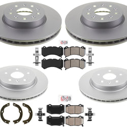 GEO Coated Frot & Rear Brake Rotors Disc Brake Pads For Camaro 3.6L LS LT 16-20