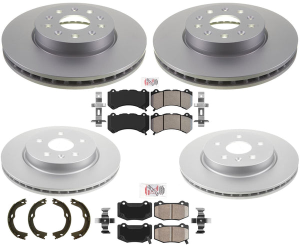 GEO Coated Frot & Rear Brake Rotors Disc Brake Pads For Camaro 3.6L LS LT 16-20