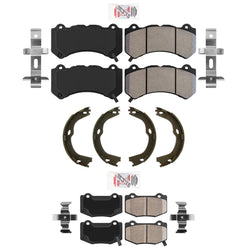 AmeriPro Premium Disc Brake Pads Parking Shoes For Camaro 3.6L LS LT 16-20