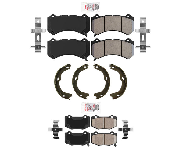 AmeriPro Premium Disc Brake Pads Parking Shoes For Camaro 3.6L LS LT 16-20