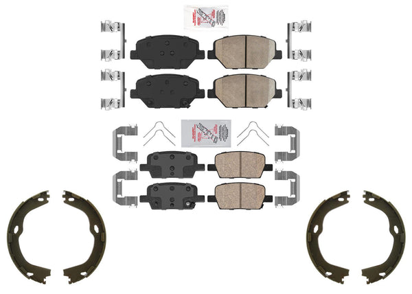 AmeriPro Premium Ceramic Disc Brake Pads Parking Shoe for Camaro 16-20 2.0 LS LT