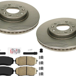 High Carbon Front Disc Brake Rotors Ceramic Brake Pads for Mazda CX-7 CX7 07-12