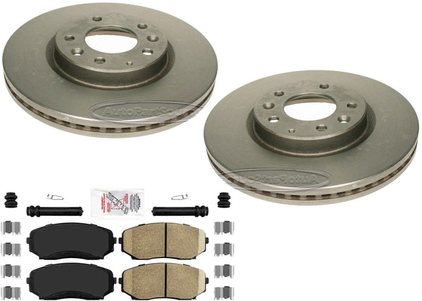High Carbon Front Disc Brake Rotors Ceramic Brake Pads for Mazda CX-7 CX7 07-12