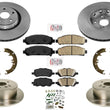 Front & Rear Rotors Ceramic Pads Brake Shoes Springs 8Pc for Toyota Venza 09-16