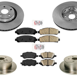 Front & Rear Bake Rotors with Ceramic Brake Pads for Toyota Venza 09-16