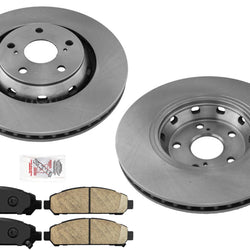 Kit de 3 piezas de rotores de freno delantero revestidos y pastillas de cerámica para Toyota Venza 2009-2016