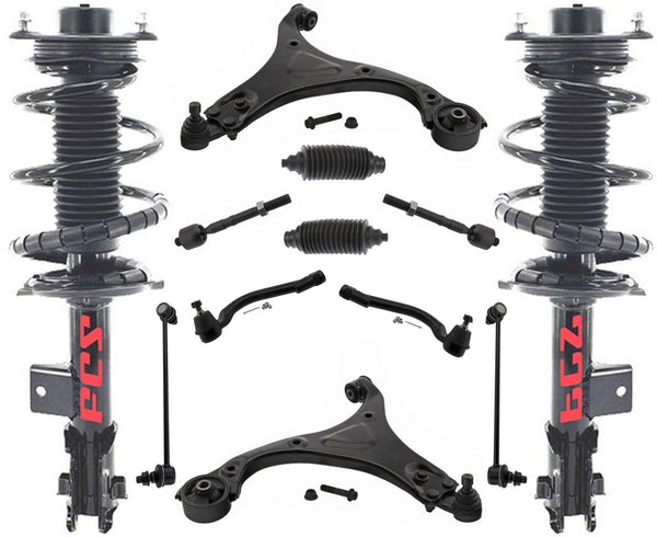 Front Struts Control Arms Links For Sonata 12-14 W/ Rear Facing Sway Bar Links
