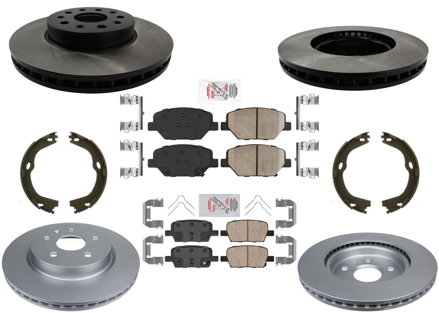 Pastillas de freno de disco delanteras y traseras premium para Camaro 16-20 2.0L LS LT