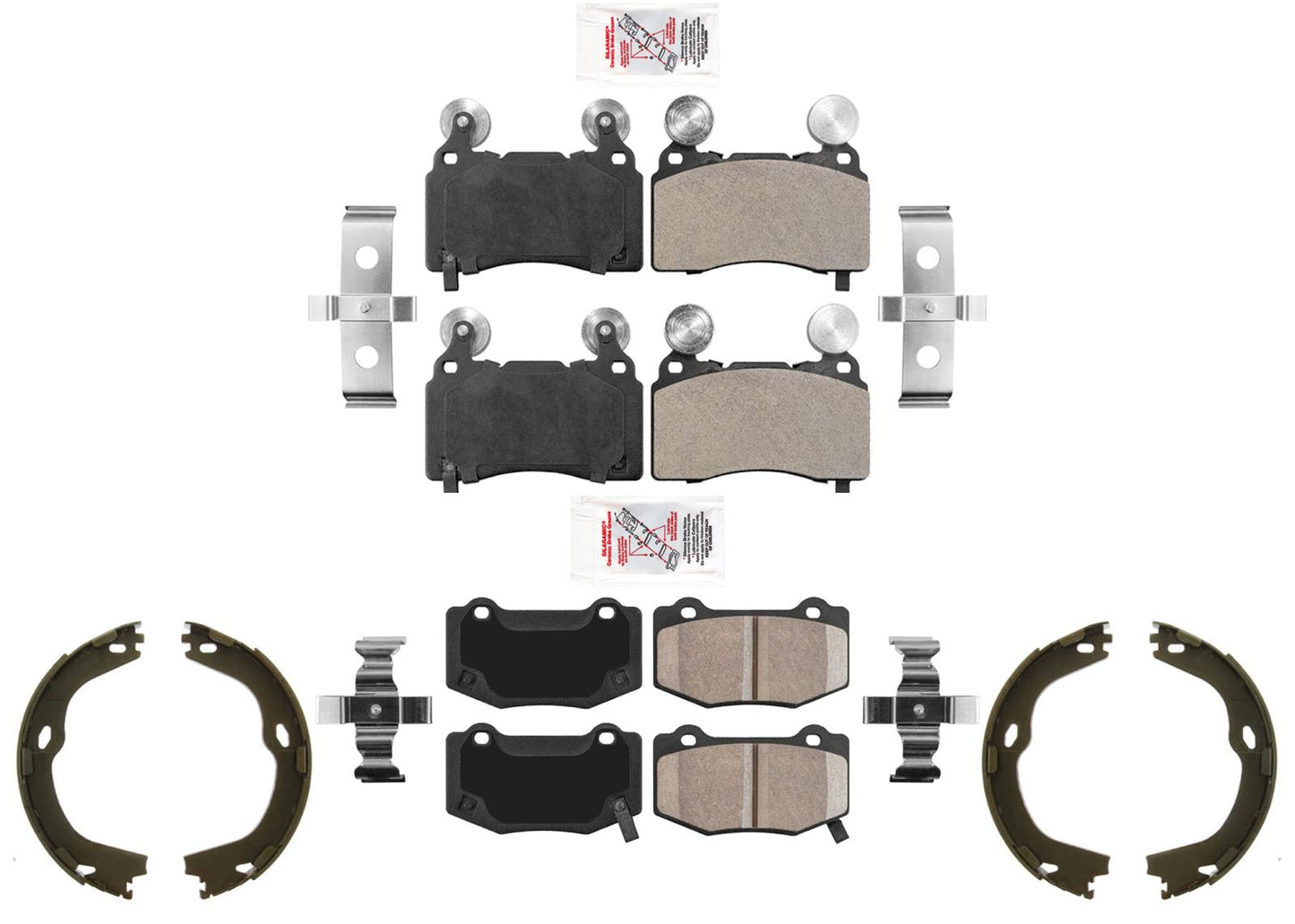 AmeriPro Pastillas de freno de disco delanteras y traseras para Camaro 16-20 SS 6.2L