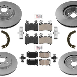 GEO Coated Frt & Rear Disc Brake Rotors Disc Brake Pads for Camaro 16-20 SS 6.2L
