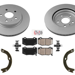 GEO Coated Rear Disc Brake Rotors Disc Brake Pads for Camaro SS 16-20 6.2L