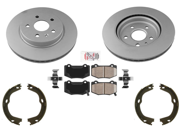 GEO Coated Rear Disc Brake Rotors Disc Brake Pads for Camaro SS 16-20 6.2L