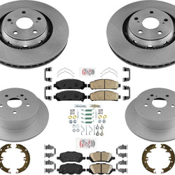 GEO Coated F R Disc Brake Rotors Ceramic Brake Pads For Toyota Venza 2009-2016