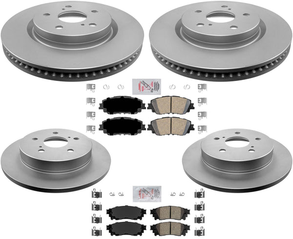 GEO Coated F R Disc Brake Rotors Ceramic Brake Pads For Lexus UX250h 2019-2023