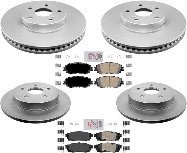 GEO Coated F R Disc Brake Rotors Ceramic Brake Pads For Toyota Venza 2021-2023