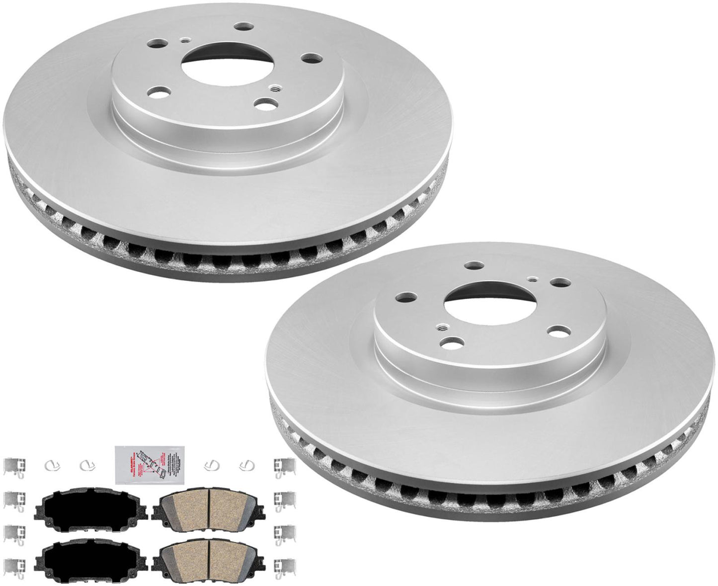 Frt GEO Coated Disc Brake Rotors Ceramic Brake Pads for Toyota Venza 2021-2023